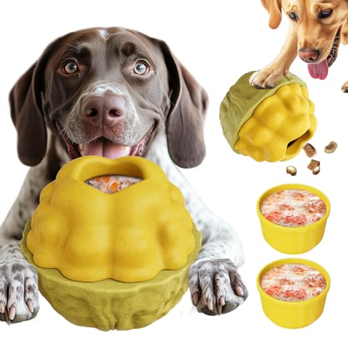 Frozen Treat Dispensing Hundespielzeug – Interaktives großes Kauspielzeug für aggressive Kauer, gefrierbarer befüllbarer Gummi, reduziert Angst, leicht zu reinigen, für kleine, mittelgroße und große von Motusamare