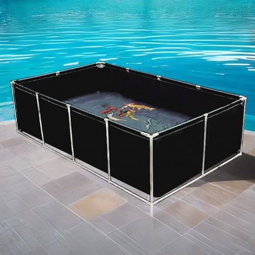 Moubhjd Faltbarer Fischteich aus PVC mit Stahlgestell,Ideal für Koi Zucht, Schildkröten&Aquakultur,Mit Ablassventil für einfache Reinigung, Einfacher Aufbau&Transport(Größe:L200xW150xH60cm) Moubhjd Faltbarer Fischteich aus PVC mit Stahlgestell,Ideal für Koi Zucht, Schildkröten&Aquakultur,Mit Ablassventil für einfache Reinigung, Einfacher Aufbau&Transport(Größe:L200xW150xH60cm) von Moubhjd