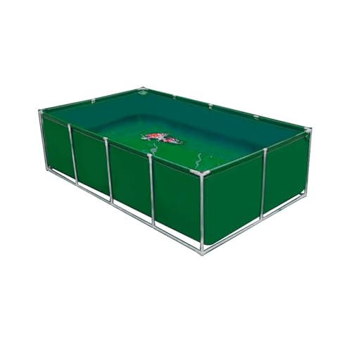 Moubhjd Fischteich-Reservoir mit Halterung, Segeltuch Rahmen Fischteich,Fischteich aus PVC-Segeltuch mit Stahlrahmen,kubischer Fischteich mit Ständer, Einfach Einzurichten von Moubhjd