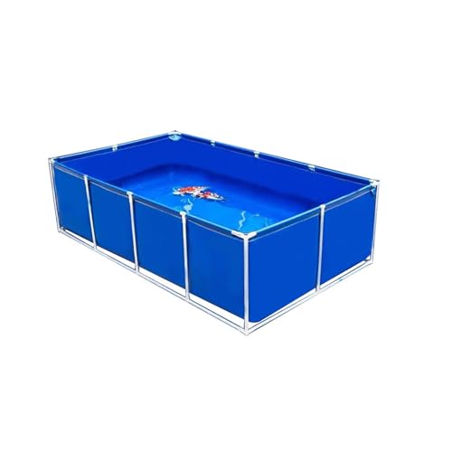 Moubhjd Fischteich-Reservoir mit Halterung, Segeltuch Rahmen Fischteich,Fischteich aus PVC-Segeltuch mit Stahlrahmen,kubischer Fischteich mit Ständer, Einfach Einzurichten Moubhjd Fischteich-Reservoir mit Halterung, Segeltuch Rahmen Fischteich,Fischteich aus PVC-Segeltuch mit Stahlrahmen,kubischer Fischteich mit Ständer, Einfach Einzurichten von Moubhjd