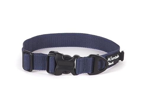 Mountain Paws Extra Robustes Hundehalsband mit Namensschild-Befestigungspunkt, passend für Halsgrößen von 26 – 38 cm von Mountain Paws