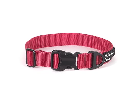 Mountain Paws Extra Robustes Hundehalsband mit Namensschild-Befestigungspunkt, passend für Halsgrößen von 26 – 38 cm von Mountain Paws