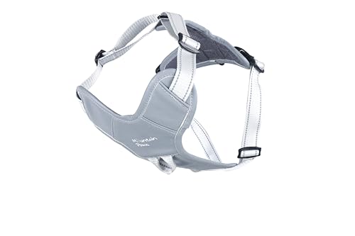 Mountain Paws Hundegeschirr, passend für Brustumfang 45–108 cm, Schaumstoffpolsterung mit reflektierenden Paspeln, reflektierend, Größe M von Mountain Paws