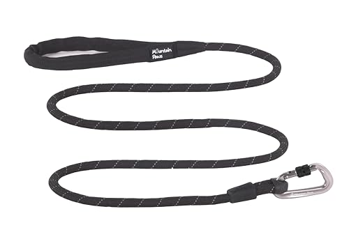 Mountain Paws Hundeleine mit Karabiner, extra Lange, reflektierende Leine mit gepolstertem Neoprengriff, 2,4 m Mountain Paws Hundeleine mit Karabiner, extra Lange, reflektierende Leine mit gepolstertem Neoprengriff, 2,4 m von Mountain Paws