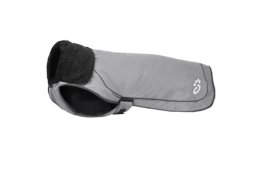 Mountain Paws Wasser- und winddichter Cordura-Fleece-gefütterter Hundemantel, Regenmantel, reflektierend, Größe L von Mountain Paws
