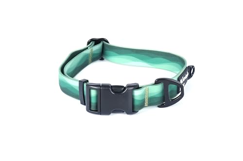 Mountain Paws Wasserdichtes Nylon-Hundehalsband, verstellbar, Größen S bis XL, weiche PVC-Beschichtung, geruchshemmend und abwischbar, Größe L Mountain Paws Wasserdichtes Nylon-Hundehalsband, verstellbar, Größen S bis XL, weiche PVC-Beschichtung, geruchshemmend und abwischbar, Größe L von Mountain Paws