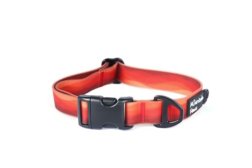 Mountain Paws Wasserdichtes Nylon-Hundehalsband, verstellbar, Größen S bis XL, weiche PVC-Beschichtung, geruchshemmend und abwischbar, Orange, Größe M Mountain Paws Wasserdichtes Nylon-Hundehalsband, verstellbar, Größen S bis XL, weiche PVC-Beschichtung, geruchshemmend und abwischbar, Orange, Größe M von Mountain Paws