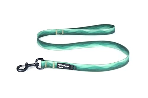 Mountain Paws wasserdichte Nylon-Hundeleine, 1,15 m, robuste Lange Leine, weicher PVC-Griff, geruchshemmend und abwischbar, Grün Mountain Paws wasserdichte Nylon-Hundeleine, 1,15 m, robuste Lange Leine, weicher PVC-Griff, geruchshemmend und abwischbar, Grün von Mountain Paws