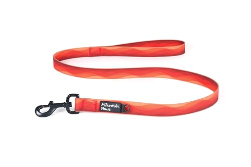 Mountain Paws wasserdichte Nylon-Hundeleine, 1,15 m, strapazierfähig, lang, weicher PVC-Griff, geruchshemmend und abwischbar, Orange Mountain Paws wasserdichte Nylon-Hundeleine, 1,15 m, strapazierfähig, lang, weicher PVC-Griff, geruchshemmend und abwischbar, Orange von Mountain Paws