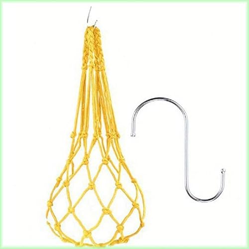 1/2 x Hühner-Gemüse-Beutel zum Aufhängen mit Haken (gelb (1 Stück), durchschnittlich) von Mounteps