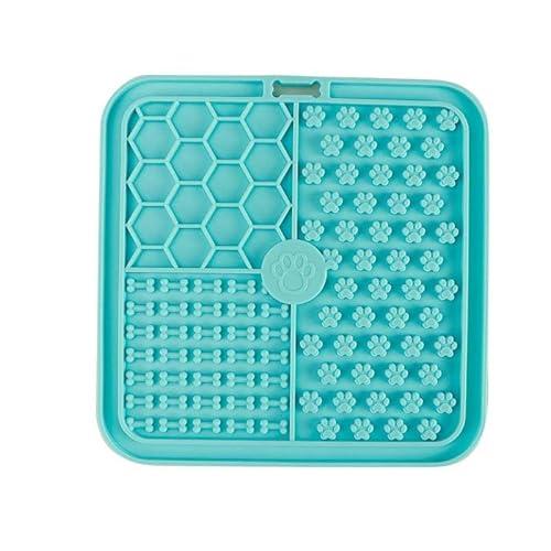 2 x Leckmatten für Hunde und Katzen Premium Leckmatten (Cyan, 15 * 15cm) von Mounteps