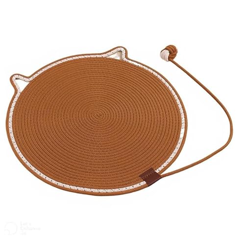 3-in-1-Kratzmatte für Katzen, 50 cm, Liegematte, Kratzbrett und interaktives Spielzeug, strapazierfähiges, waschbares Baumwollleinen für Katzen und Kätzchen, Möbelschutz für Indoor-Katzen (Braun) 3-in-1-Kratzmatte für Katzen, 50 cm, Liegematte, Kratzbrett und interaktives Spielzeug, strapazierfähiges, waschbares Baumwollleinen für Katzen und Kätzchen, Möbelschutz für Indoor-Katzen (Braun) von Mounteps