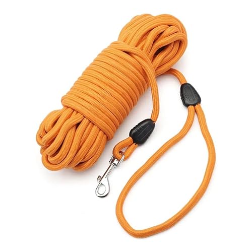 5/10/15 m lange Hundeleine, Suchleine, robustes Trainingsseil, stark, langlebig (Orange, 10 m) von Mounteps