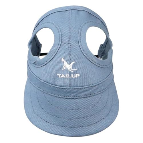 Baseballkappe für Haustiere, winddicht, für Reisen, Sport, Sonnenhüte für Welpen, große Hunde (Blau, M) von Mounteps