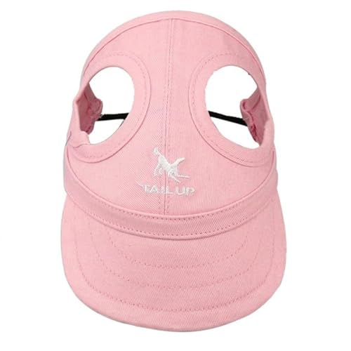 Baseballkappe für Haustiere, winddicht, für Reisen, Sport, Sonnenhüte für Welpen, große Hunde (Rosa, S) von Mounteps