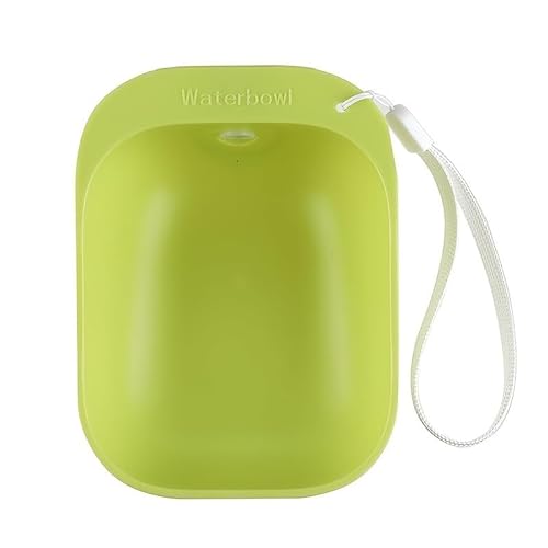 Eine tragbare Wasserflasche für Haustiere, mit Trinkkopf-Design, ist ein unverzichtbares Accessoire für Spaziergänge im Freien und Reisen mit Hunden (grün, eins) von Mounteps