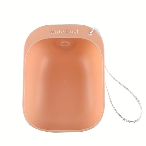 Eine tragbare Wasserflasche für Haustiere, mit einem Trinkkopf-Design, ist ein unverzichtbares Accessoire für Spaziergänge im Freien und Reisen mit Hunden (Rosa, eins) von Mounteps
