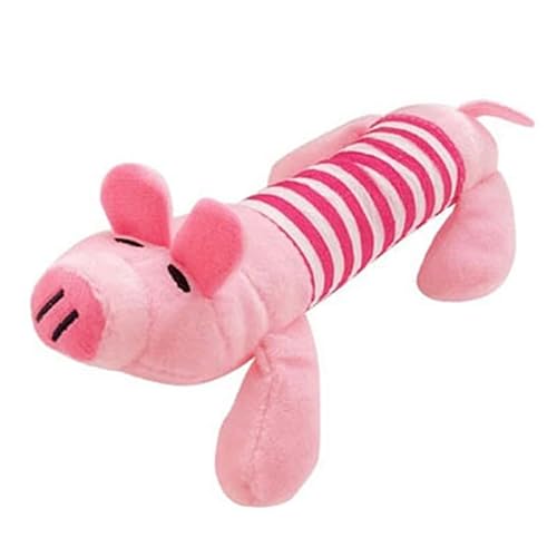 Haustier Hund Kau Spielzeug Weicher Plüsch Ente Squeaker Squeaky Sound Spielen Welpen Zähne Spielzeug (Rosa) von Mounteps