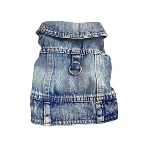 Haustiere Hunde Jeans Mantel Jacke Abschleppbare Denim Weste Katze Puppy Kleidung Bekleidung (Blau, L) von Mounteps