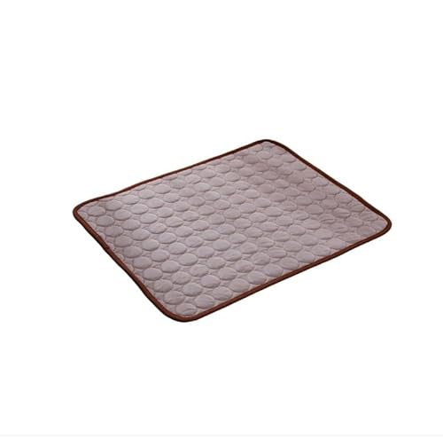 Kühlbettmatte für Hunde und Katzen, für den Sommer, Welpen, schnell schlafend, ungiftige Matratze (Braun, 70 x 55 cm) von Mounteps