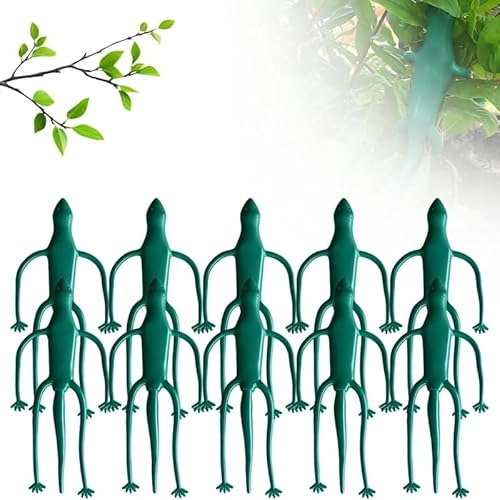 Mounteps 10/5x Frosch Pflanzenständer Unterstützung biegsame Twist Ties dekorative Blume Hugger Clip (Eidechse-10Stück) von Mounteps