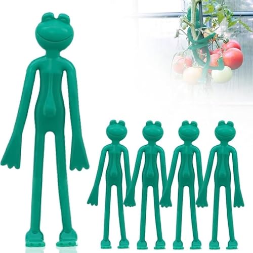 Mounteps 10/5x Frosch Pflanzenständer Unterstützung biegsame Twist Ties dekorative Blume Hugger Clip (Frosch-5Stück) von Mounteps