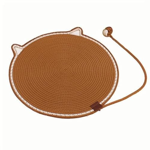 16.5" Dual Kratzkissen für Indoor Katzen Natürliche Baumwolle Seil Katze Kratzkissen (Khaki) von Mounteps