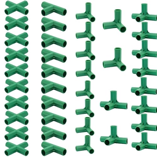 Mounteps 40pcs 11mm Gartenpflanze Markise Verbindungen Steckverbinder Rahmen Gewächshaus Halterung Teil (Grün) von Mounteps