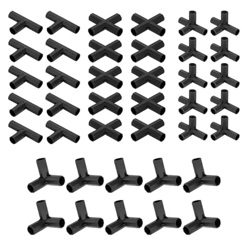 Mounteps 40pcs 11mm Gartenpflanze Markise Verbindungen Steckverbinder Rahmen Gewächshaus Halterung Teil (Schwarz) von Mounteps