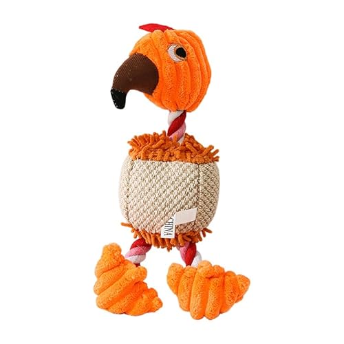 Mounteps Bissfestes Quietschspielzeug Zähneknirschen Kauspielzeug Lustiges Welpenspielzeug Haustier (Orange) von Mounteps