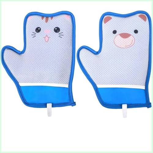 Mounteps Fellpflege-Handschuhe für Katzen und Hunde, wiederverwendbar, statische Staubbürste, Fellentfernung (A + B) von Mounteps