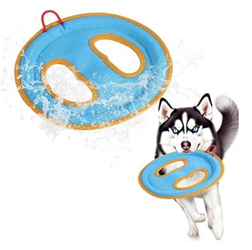 Mounteps Hundespielzeug fliegende Scheibe Spielzeug Haustier Wasser schwimmender Flyer Leichtes Outdoor Canvas Apportierspielzeug von Mounteps