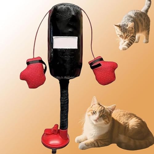 Mounteps Katzen Boxsack Spielzeug Interaktives Mini Boxspielzeug mit Silikonbeutel Saugnapf Basis und Glocken Mounteps Katzen Boxsack Spielzeug Interaktives Mini Boxspielzeug mit Silikonbeutel Saugnapf Basis und Glocken von Mounteps