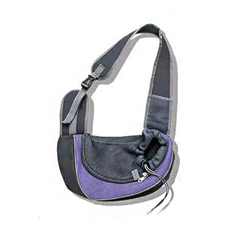Netz-Tragetasche, Sling-Rucksack, bequeme Reisetasche für Haustiere, Hunde, Katzen und Welpen, mit Schultergurt (lila, geringes Gewicht für Katzen: 12 Katzen/Hunde: 9 Katzen)) von Mounteps