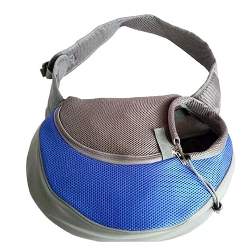 Netz-Tragetasche, bequeme Reisetasche für Haustiere, Hunde, Katzen und Welpen, mit Schultergurt, Himmelblau, S (Gewicht innerhalb von 5 Katzen)) von Mounteps