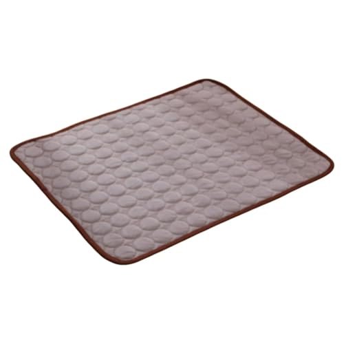 Pet Cooling Bed Mat - Quick - Cooling Pad for Dogs, Cats & Puppy | Summer Ready Soft & Breathable Sleeping Mattress (Brown, 50 * 40cm) von Mounteps