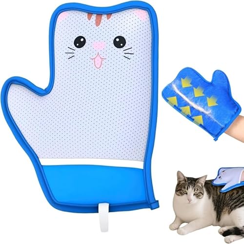 Tierhaarentferner, verbesserte wiederverwendbare elektrostatische Handschuhe, Fellentfernungswerkzeug für Haustiere, Katzen- und Hundehaarentferner, Fellpflege (1 x A) von Mounteps