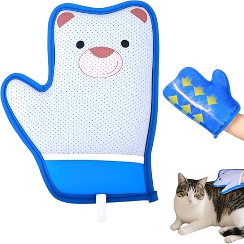 Tierhaarentferner, verbesserte wiederverwendbare elektrostatische Handschuhe, Fellentfernungswerkzeug für Haustiere, Katzen- und Hundehaarentferner, Fellpflege (1 x B) von Mounteps