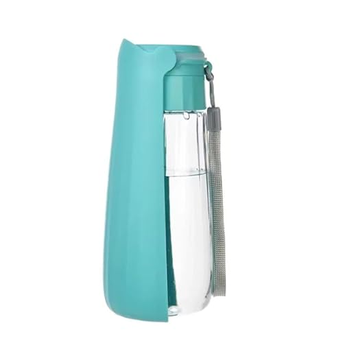 Tragbare Hund Wasserflasche Haustier im Freien Reisen Gehen Trinkbecher 550ML (Grün, 8 * 8 * 20cm) von Mounteps