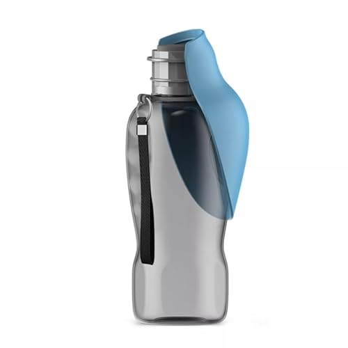 Tragbare Hundewasserflasche Haustier Outdoor Reisen Wandern Wandern Trinkbecher 800ml (Blau, 23.8 * 9.2cm) von Mounteps