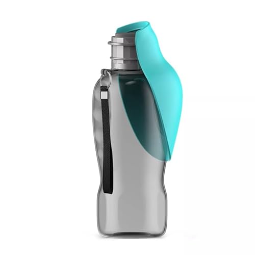 Tragbare Hundewasserflasche Haustier Outdoor Reisen Wandern Wandern Trinkbecher 800ml (Grün, 23.8 * 9.2cm) von Mounteps
