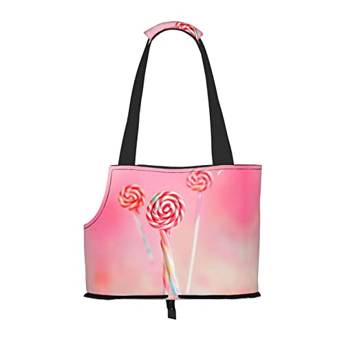 Bunte Lollipop tragbare Hundetasche – stilvolle Hunde-Tragetasche für kleine Hunde – langlebige und praktische Haustier-Tragetasche von Mouxiugei