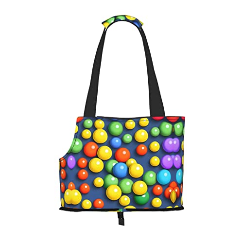 Colorful Balls Tragbare Hunde-Geldbörse – Stilvolle Hundetasche für kleine Hunde – langlebige und praktische Haustier-Tragetasche von Mouxiugei