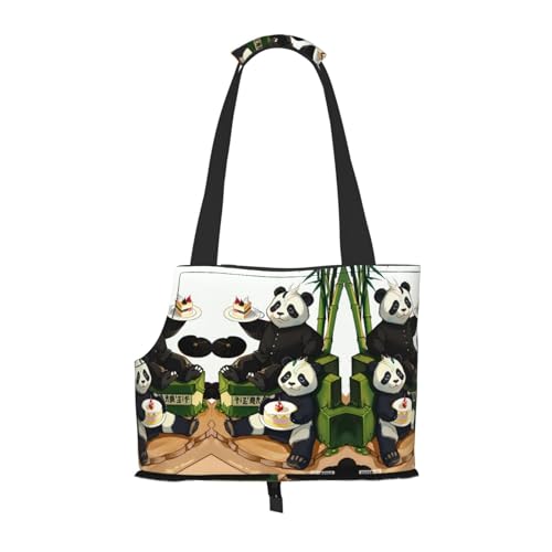 Pandas of Father and Son Portable Dog Purse Carrier - Stylish Dog Tote Bag for Small Dogs - Durable and Convenient Pet Carrier Purse von Mouxiugei