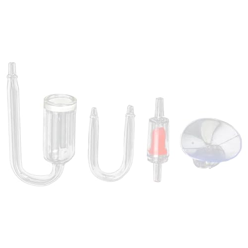 Moxeupon CO2-Diffusor-Aquarium, Aquarium-CO2-System - Glas-CO2-System-Kit,Glasreaktor für Aquarienpflanzen, geeignet für Tanks. Glas-Bubbler-Reaktor verbessert das Wachstum von Aquarienpflanzen und von Moxeupon