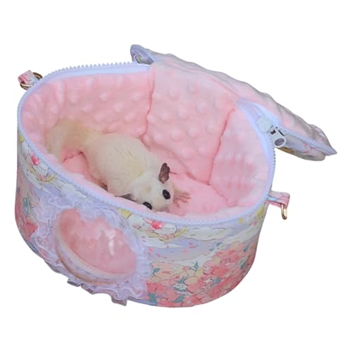 Moxeupon Hamster Transportbox - Wasserdichter Nagertransportbehälter Mit Atmungsaktivem Design | wasserdichte Leichte Robuste Transportbox Mit Verstellbarem Schultergurt Für Chinchilla Igel Hase von Moxeupon