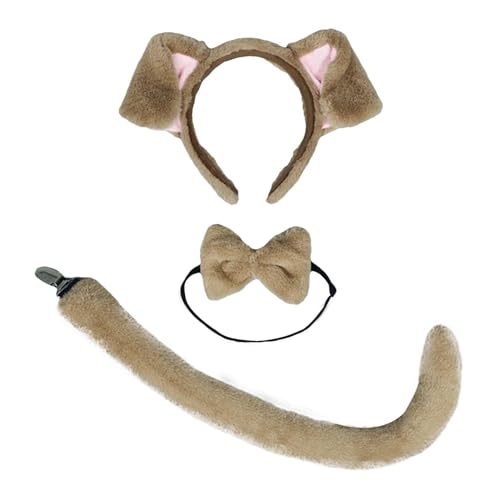 Moxeupon Hundeohren-Stirnband und Schwanz,Hunde-Stirnband und Schwanz - Welpe Hundeohren Stirnband Schwanz mit Fliege Halsband - Cosplay-Zubehörset für Verkleidungen mit Tiermotiven, Kostümzubehö et Moxeupon Hundeohren-Stirnband und Schwanz,Hunde-Stirnband und Schwanz - Welpe Hundeohren Stirnband Schwanz mit Fliege Halsband - Cosplay-Zubehörset für Verkleidungen mit Tiermotiven, Kostümzubehö et von Moxeupon