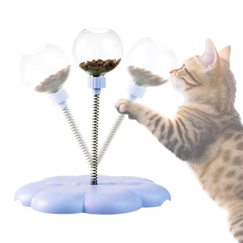 Moxeupon Katzenfutterspender Spielzeug, Haustier Slow Feeding Toy - Abnehmbare Federkatze Spielzeug mit Federstange,Lustiger Haustier -Behandlungs -Spender Ball, Food Leak Ball für Innenkatzen Moxeupon Katzenfutterspender Spielzeug, Haustier Slow Feeding Toy - Abnehmbare Federkatze Spielzeug mit Federstange,Lustiger Haustier -Behandlungs -Spender Ball, Food Leak Ball für Innenkatzen von Moxeupon
