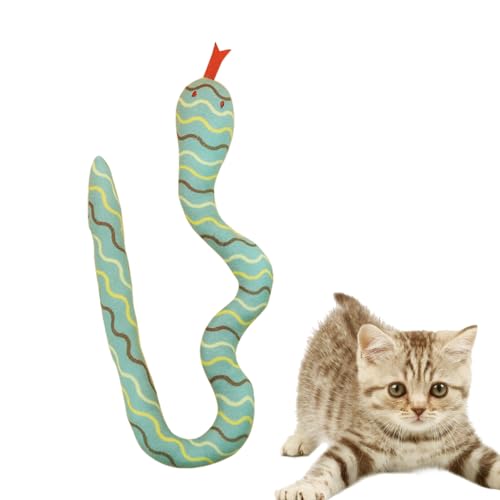 Moxeupon Katzenspielzeug Schlange, Katzenminze Schlangenspielzeug für Katzen | Niedliches Katzen-Übungsspielzeug in Schlangenform | Katzen-Beißspielzeug, Katzenzubehör für Hauskatzen, reduziert von Moxeupon
