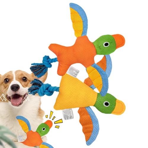 Moxeupon Quietschendes Hundespielzeugseil, Welpenspielzeug für Zahnen - Hartes Vogelkauen Hund Spielzeug Puppe | Plüschtier gefüllte Baumwoll -Interaktive -Spiele, Soft Squeaker Seilknoten für Moxeupon Quietschendes Hundespielzeugseil, Welpenspielzeug für Zahnen - Hartes Vogelkauen Hund Spielzeug Puppe | Plüschtier gefüllte Baumwoll -Interaktive -Spiele, Soft Squeaker Seilknoten für von Moxeupon